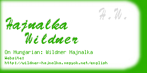 hajnalka wildner business card